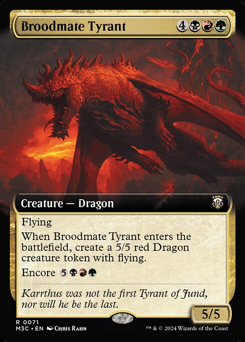 Carta Broodmate Tyrant — Modern Horizons 3 Commander · M3C · #71