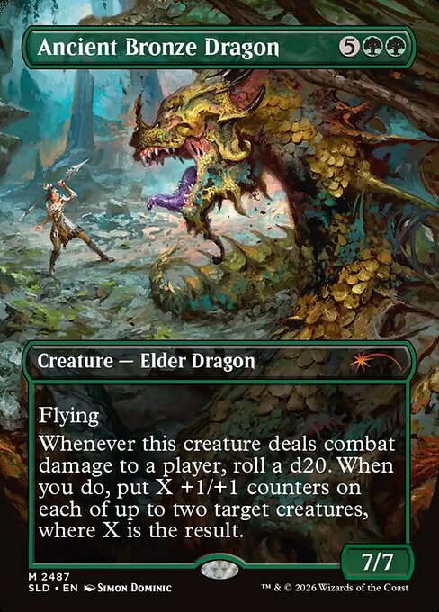 Dragón de bronce anciano — Secret Lair Drop