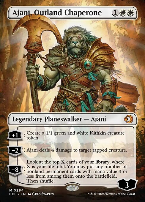 Carta Ajani, acompañante forastero — Lorwyn Eclipsed · ECL · #284