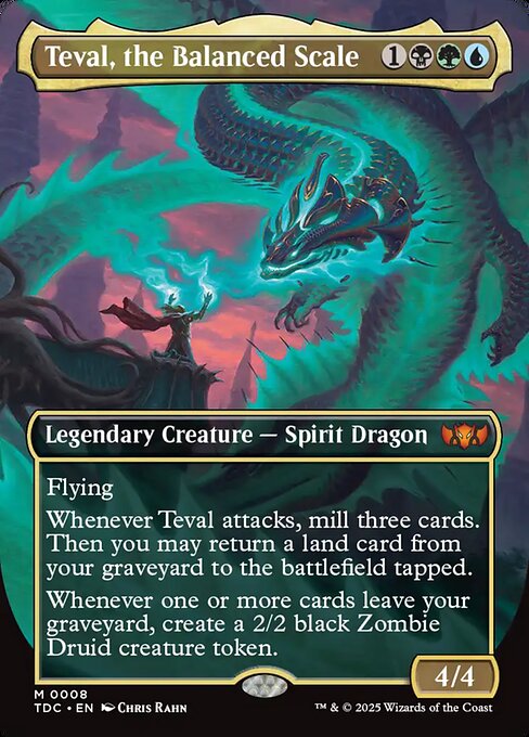 Carta Teval, la escama armónica — Tarkir: Dragonstorm Commander · TDC · #8