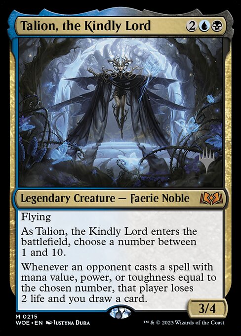 Carta Talion, regente amable — Wilds of Eldraine Promos · PWOE · #215p