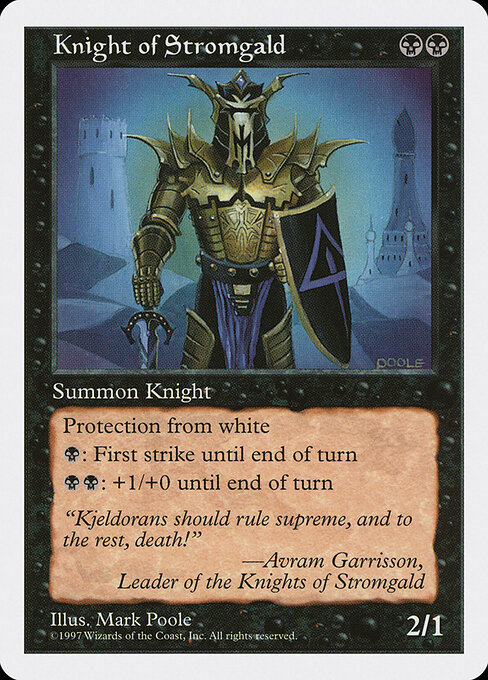Carta Caballero de Stromgald — Fifth Edition · 5ED · #171