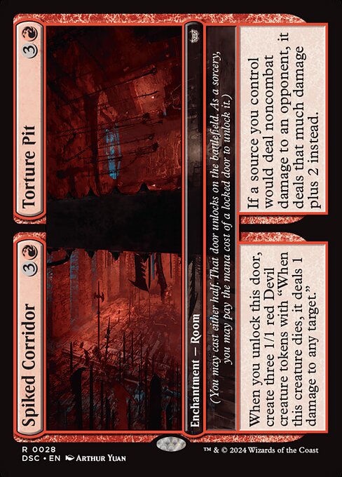 Carta Spiked Corridor // Torture Pit — Duskmourn: House of Horror Commander · DSC · #28
