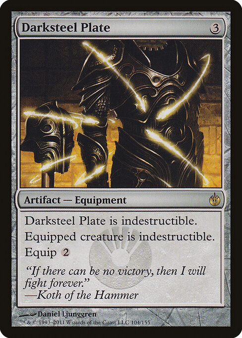 Carta Placa de acero oscuro — Mirrodin Besieged · MBS · #104