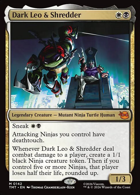 Carta Leo oscuro y Shredder — Teenage Mutant Ninja Turtles · TMT · #142
