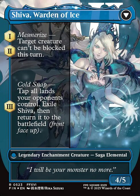 Jill, Shiva's Dominant // Shiva, Warden of Ice (cara trasera)