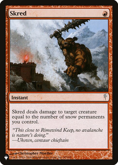 Carta Skred — The List · PLST · #CSP-97