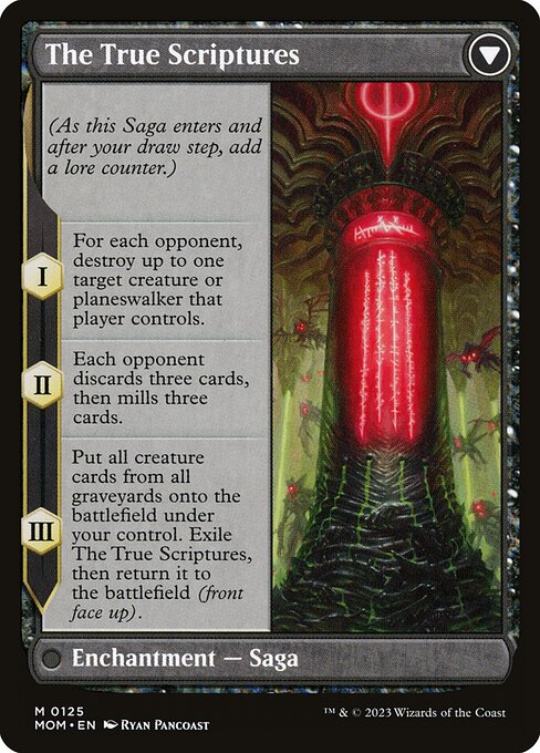 Sheoldred // The True Scriptures (cara trasera)