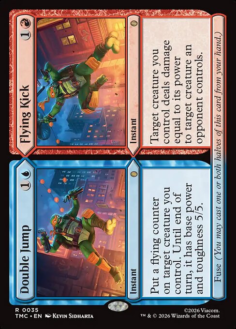 Carta Double Jump // Flying Kick — Teenage Mutant Ninja Turtles Eternal · TMC · #35