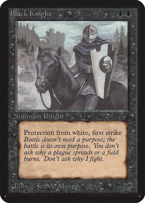 Caballero negro — Limited Edition Alpha