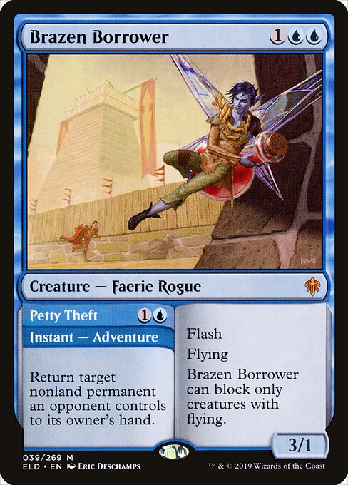 Carta Brazen Borrower // Petty Theft — Throne of Eldraine · ELD · #39