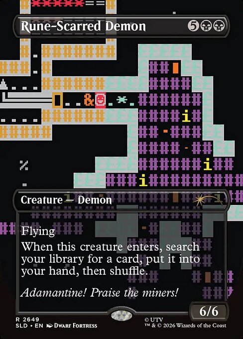 Carta Demonio marcado con runas — Secret Lair Drop · SLD · #2649