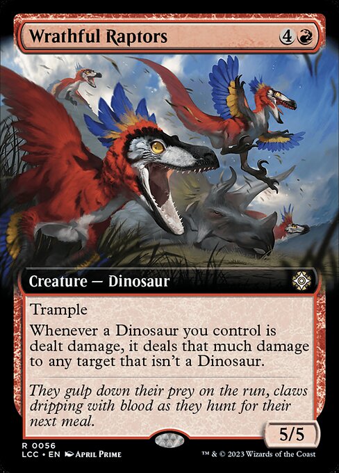 Carta Ráptores iracundos — The Lost Caverns of Ixalan Commander · LCC · #56
