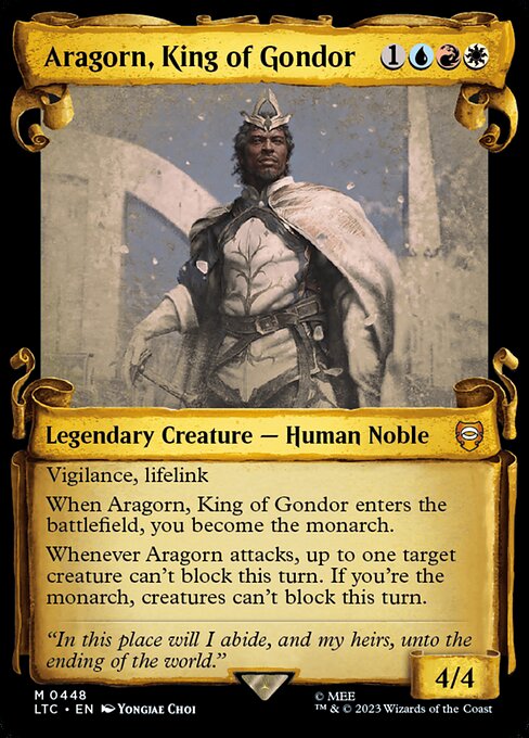 Carta Aragorn, rey de Gondor — Tales of Middle-earth Commander · LTC · #448