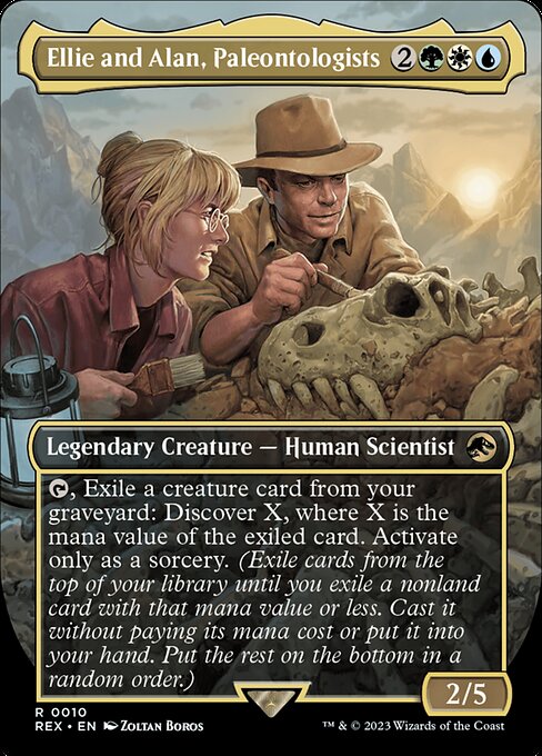 Carta Ellie y Alan, paleontólogos — Jurassic World Collection · REX · #10