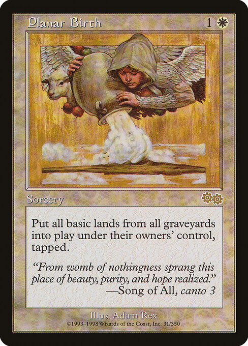 Carta Nacimiento de planos — Urza's Saga · USG · #31