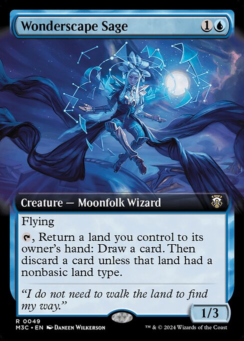 Carta Wonderscape Sage — Modern Horizons 3 Commander · M3C · #49