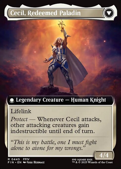 Cecil, Dark Knight // Cecil, Redeemed Paladin (cara trasera)