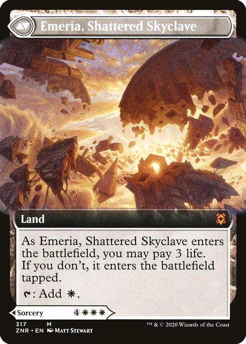 Emeria's Call // Emeria, Shattered Skyclave (cara trasera)
