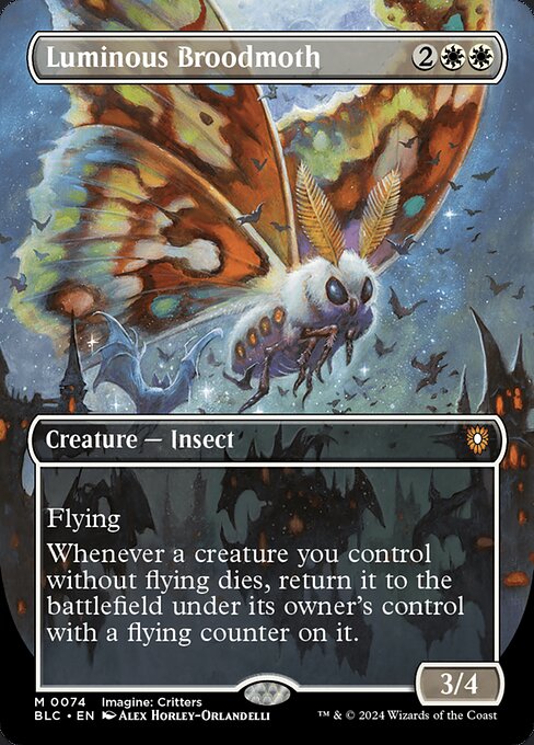Carta Polilla incubadora luminosa — Bloomburrow Commander · BLC · #74
