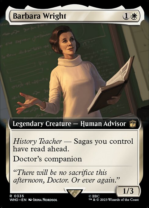Carta Barbara Wright — Doctor Who · WHO · #335