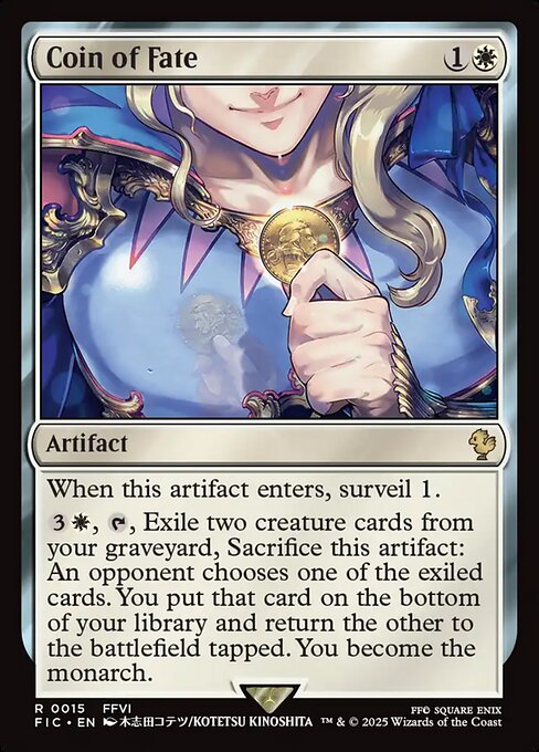 Carta Moneda del destino — Final Fantasy Commander · FIC · #15