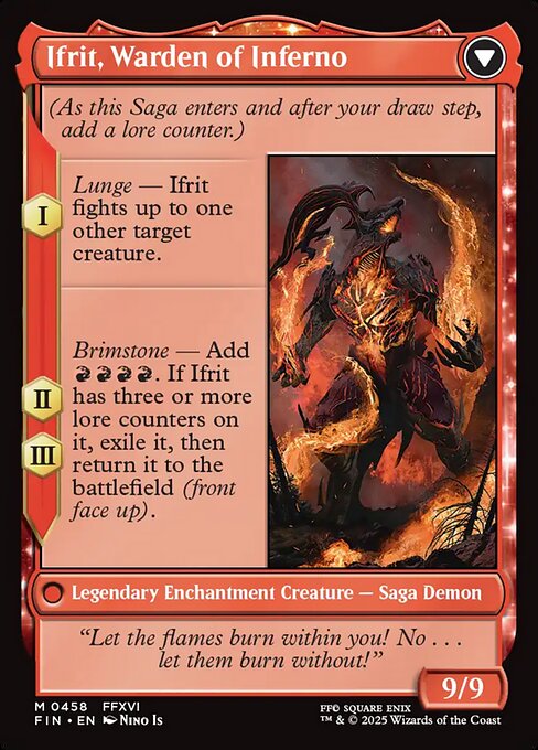Clive, Ifrit's Dominant // Ifrit, Warden of Inferno (cara trasera)
