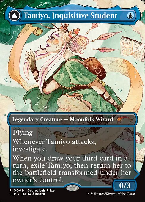 Tamiyo, Inquisitive Student // Tamiyo, Seasoned Scholar — Secret Lair Promo