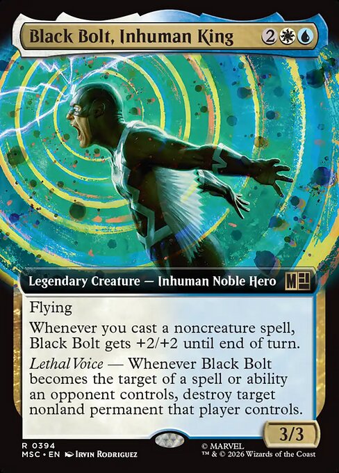 Carta Rayo Negro, rey de los inhumanos — Marvel Super Heroes Commander · MSC · #394