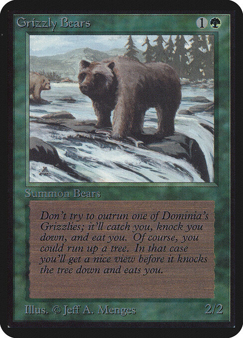Carta Osos pardos — Limited Edition Alpha · LEA · #199