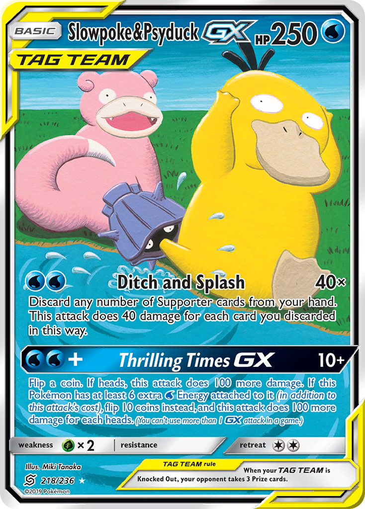 Carta Slowpoke & Psyduck GX — Unified Minds · #218