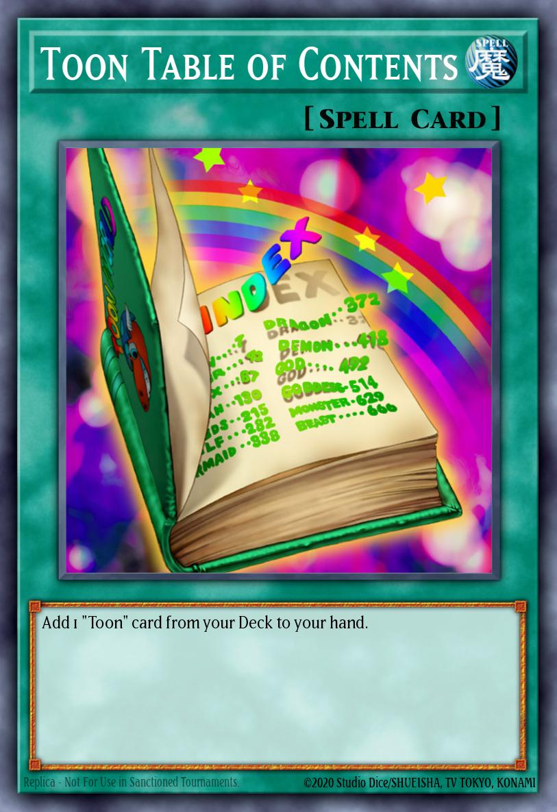 Toon Table of Contents