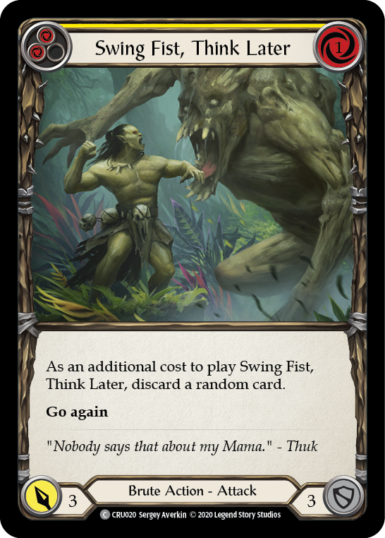 Swing Fist, Think Later - Yellow