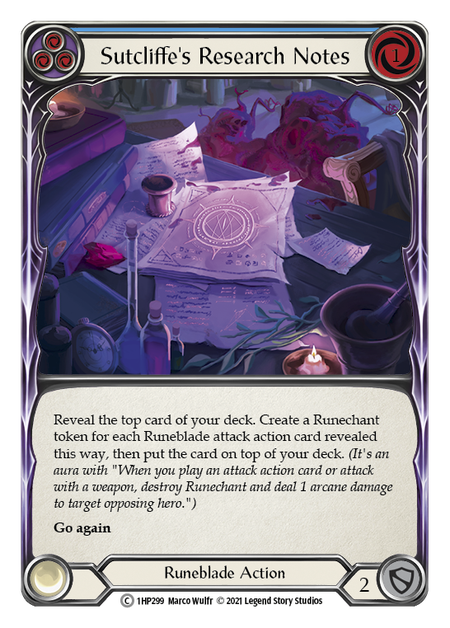 Sutcliffe's Research Notes - Blue