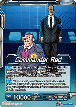 Commander Red // Red Ribbon Robot, Seeking World Conquest
