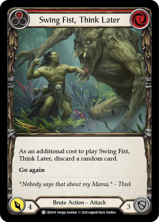 Swing Fist, Think Later - Red