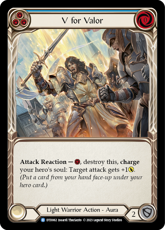 V for Valor - Blue