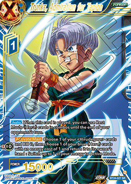 Trunks, Admiration of Tapion