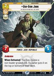 Qui-Gon Jinn - The Negotiations Will Be Short