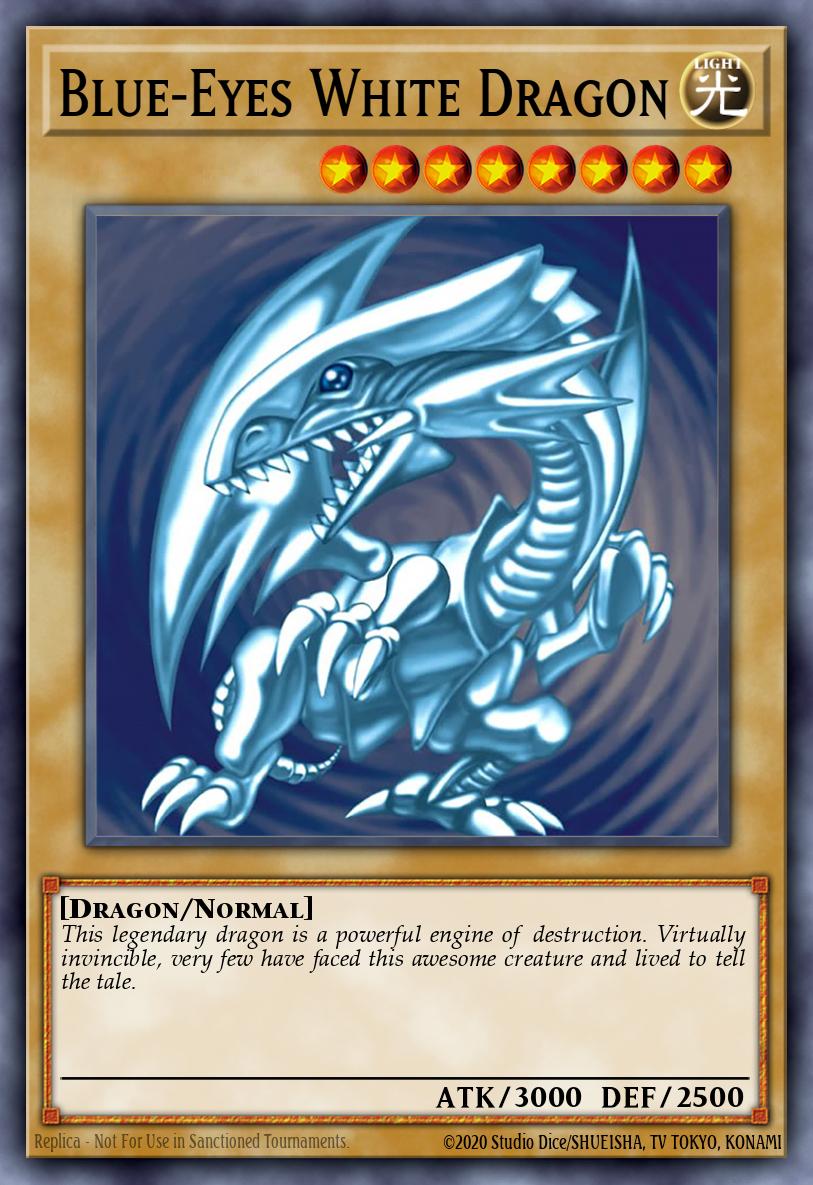 Ejemplo de carta rara de Yu-Gi-Oh!