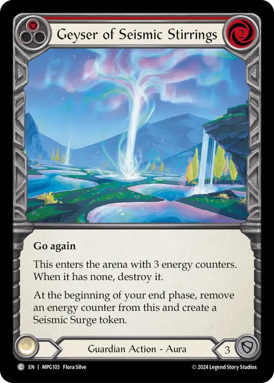Geyser of Seismic Stirrings - Red