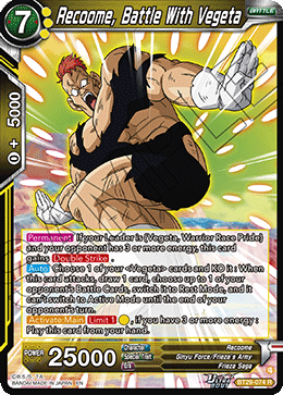 Recoome, Battle With Vegeta