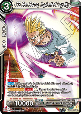 SS Son Goten, Implanted Loyalty