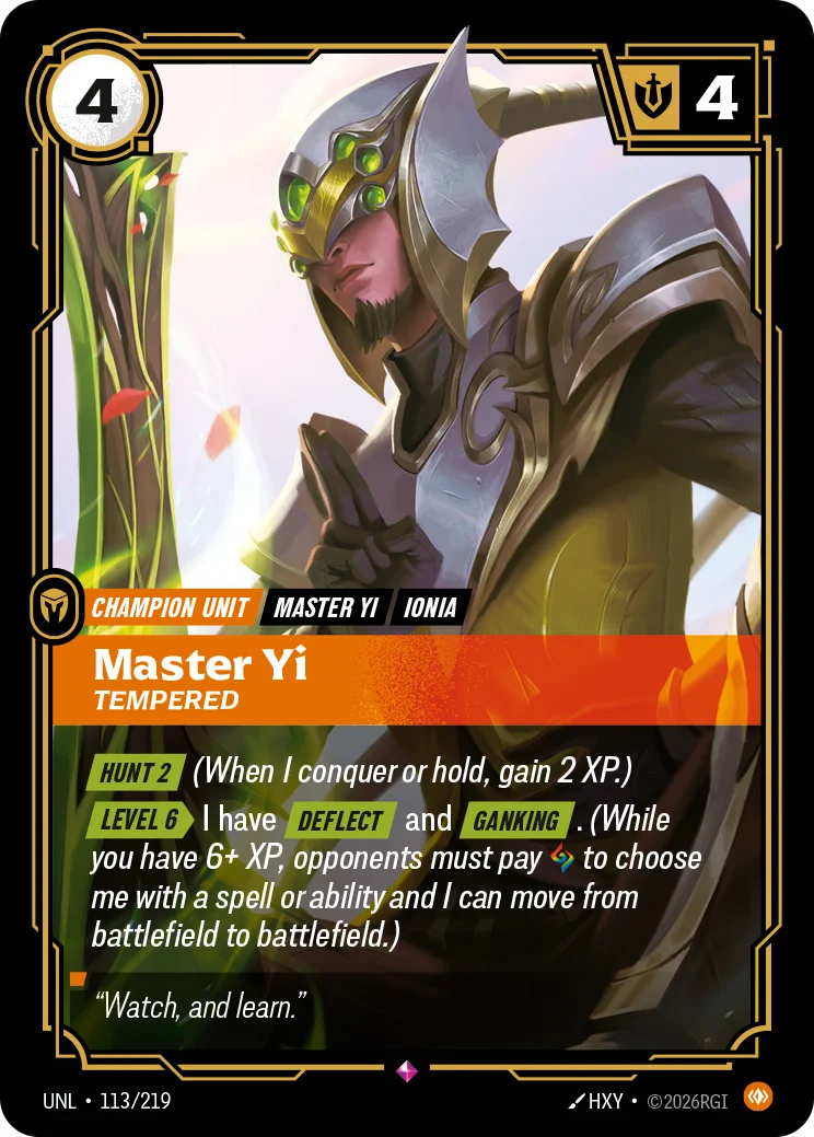 Master Yi -Tempered