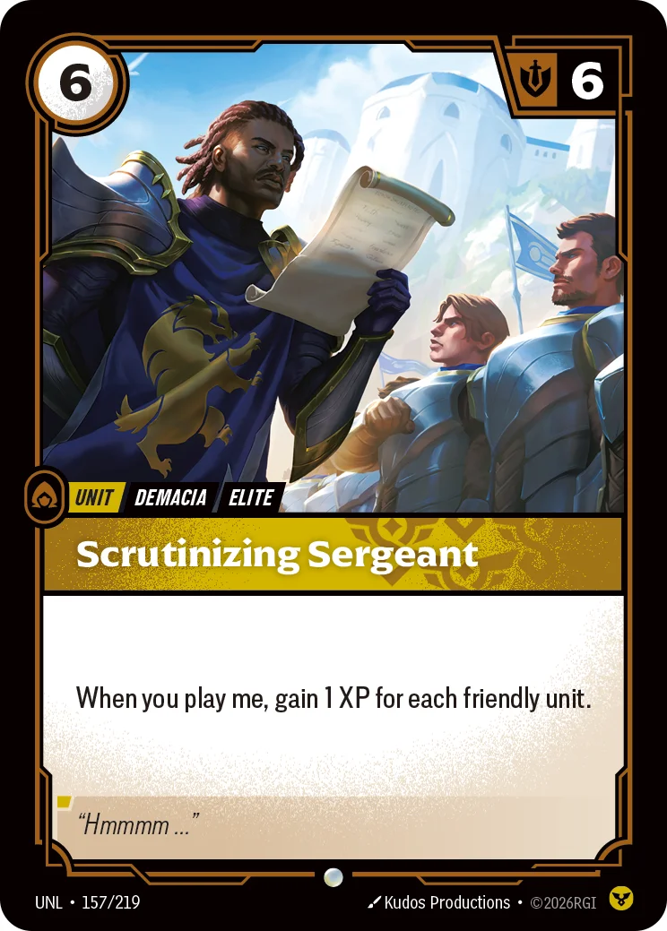 Scrutinizing Sergeant