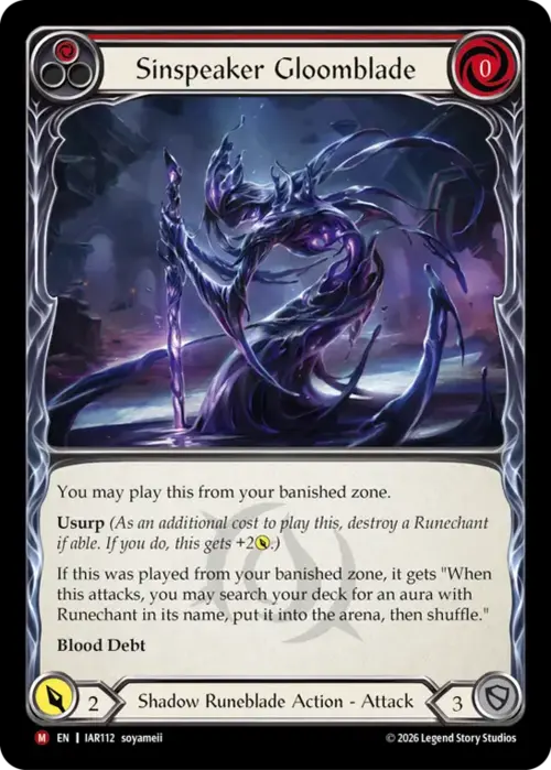 Sinspeaker Gloomblade