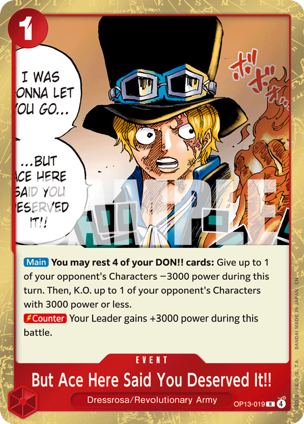 But Ace Here Said You Deserved It!!