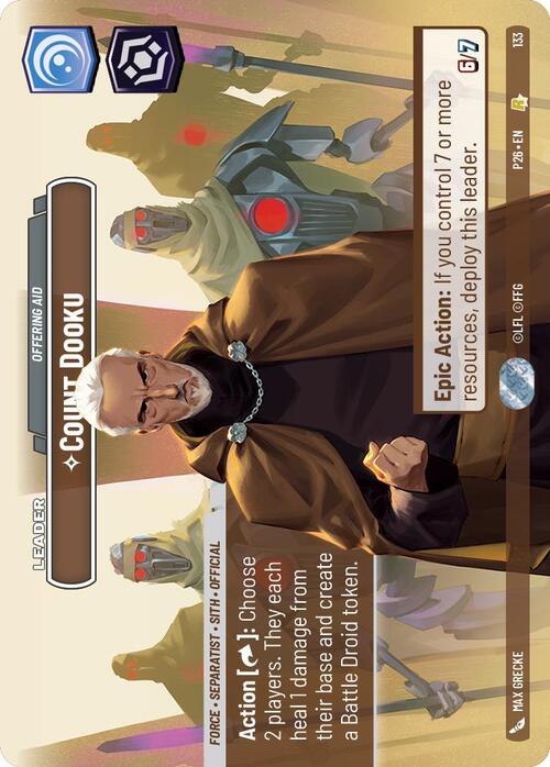 Count Dooku - Offering Aid
