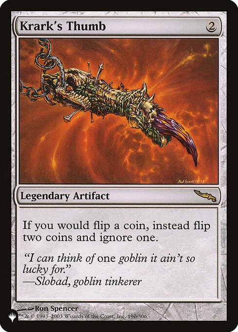 Pulgar de Krark — The List