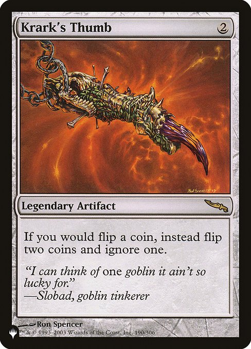 Pulgar de Krark — The List